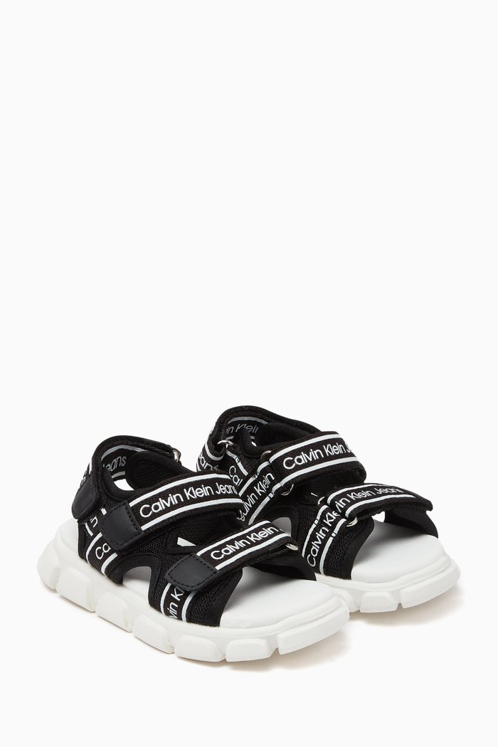 

Andy Velcro Strap Sandals, Black