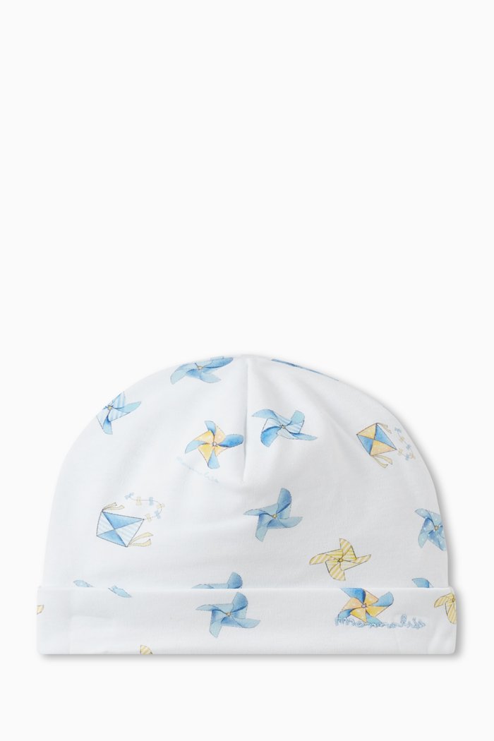 

Kites & Pinwheel Hat in Cotton, Blue