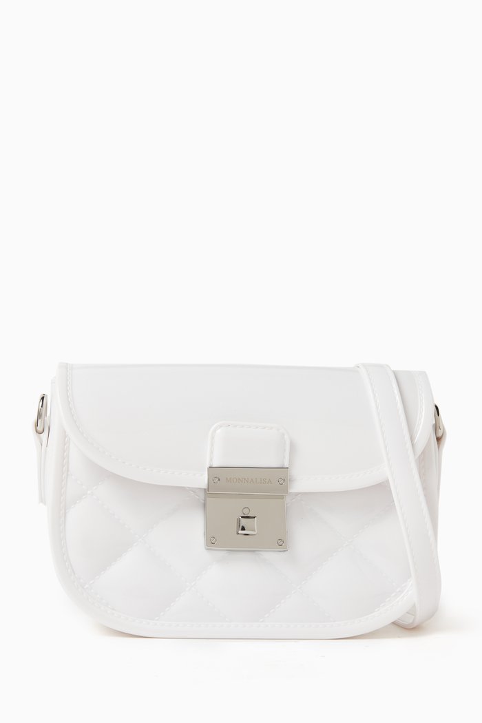 

Quilted Shoulder Bag in PVC, White