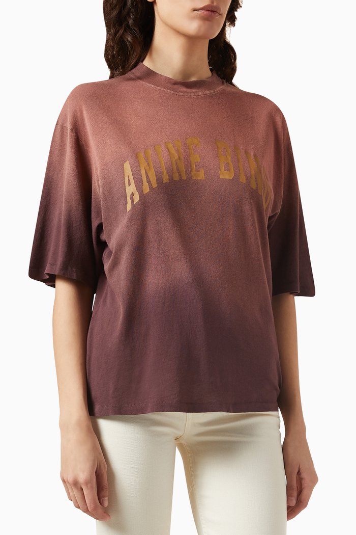 

Avi Oversized T-shirt in Organic Cotton, Burgundy