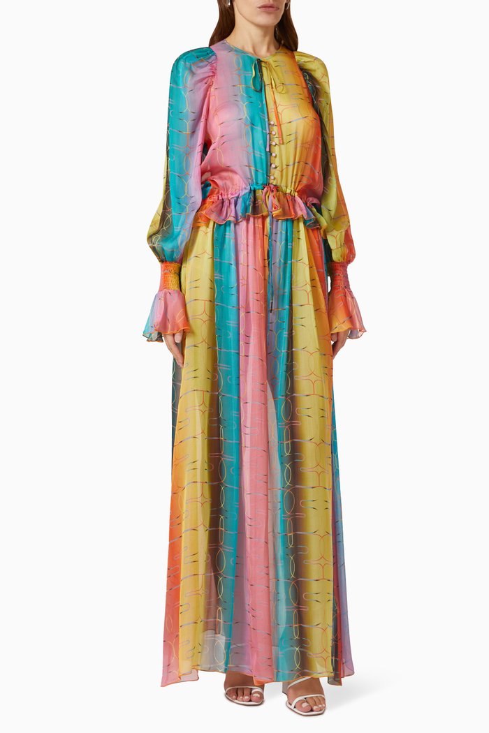 

Alora Maxi Dress in Silk-blend, Multicolour