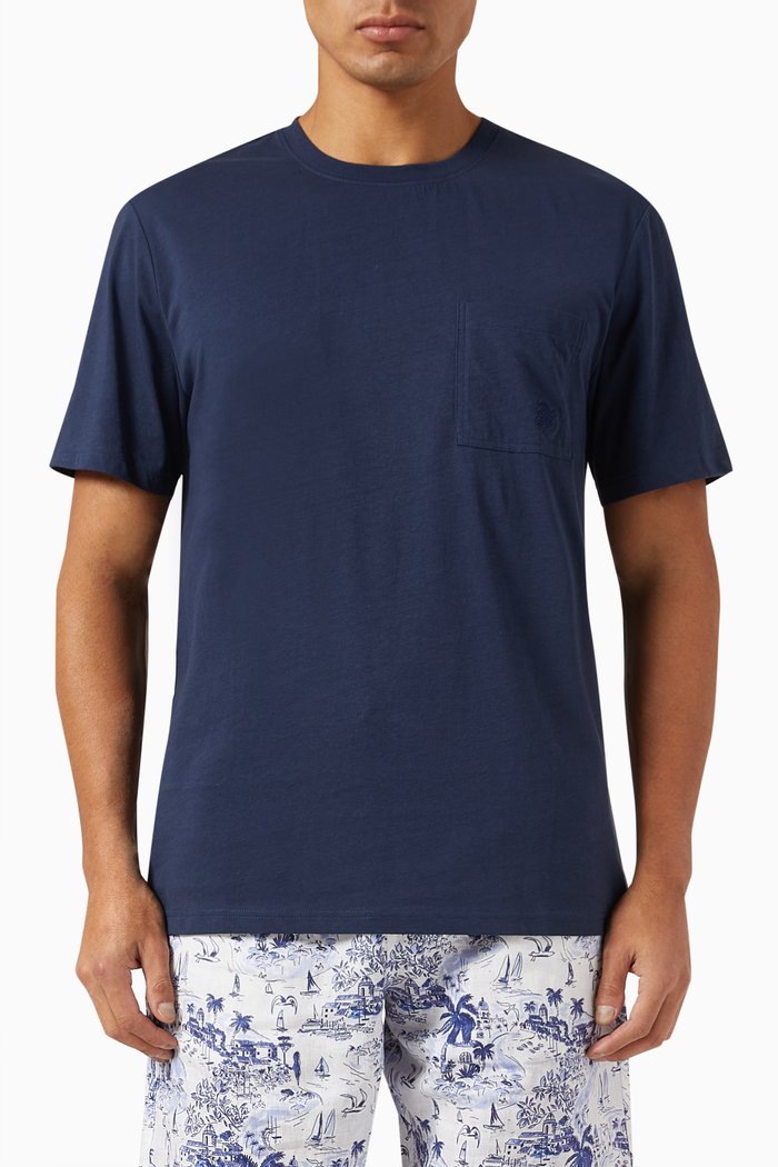 

Titan T-shirt in Cotton-jersey, Blue