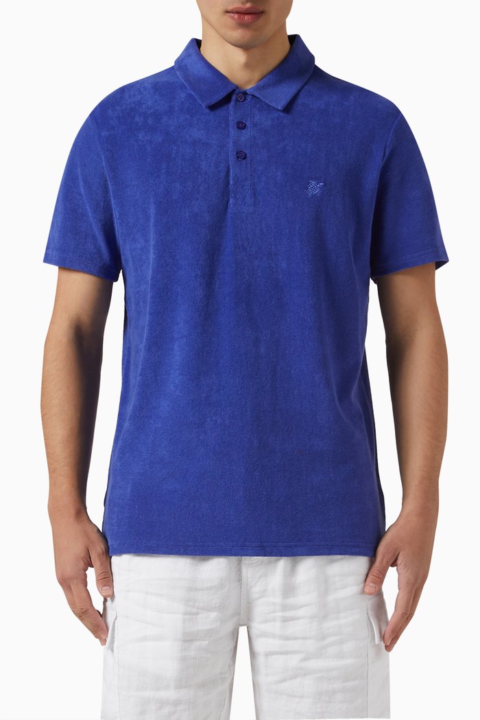 

Polo Shirt in Cotton Blend, Purple
