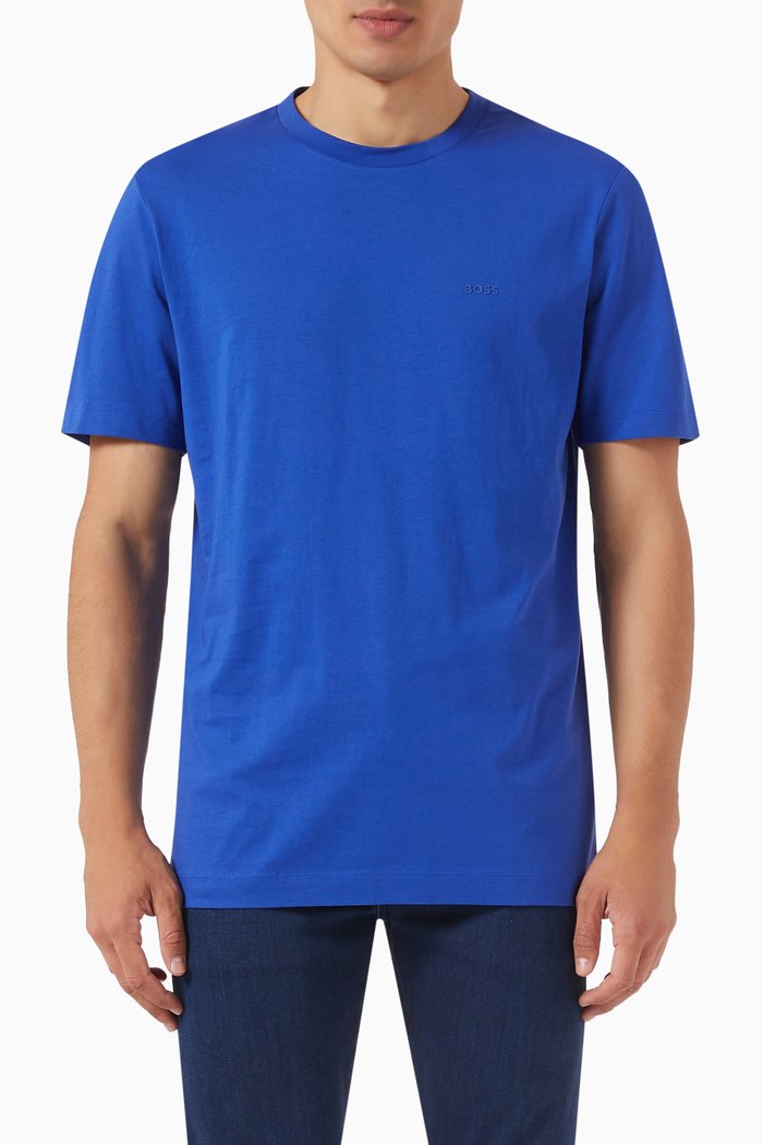 

Logo T-Shirt in Cotton Jersey, Blue