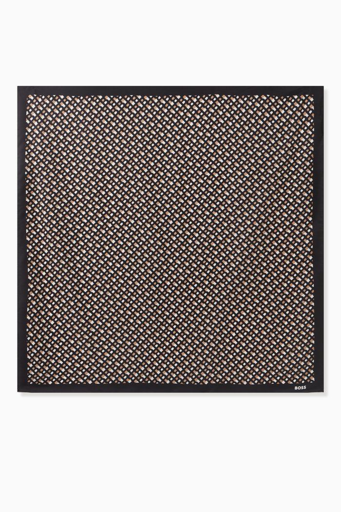 

Lainey Logo Scarf in Silk, Neutral