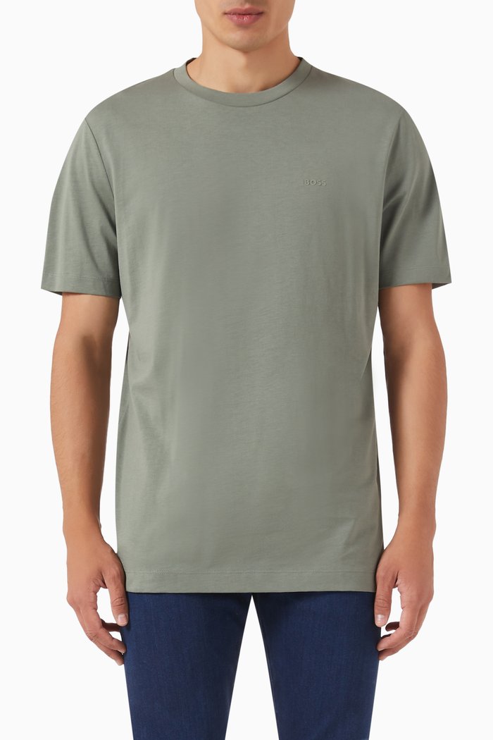 

Crew-neck T-shirt in Cotton Jersey, Green