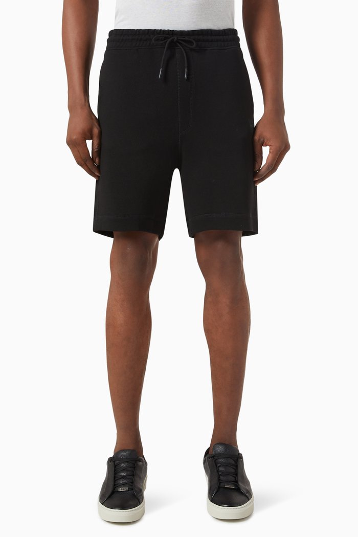 

Drawstring Shorts in French Terry, Black