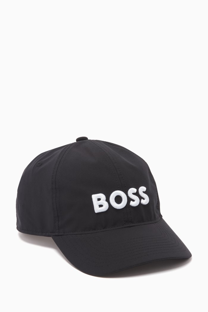

Embroidered Logo Cap in Elastomultiester, Black