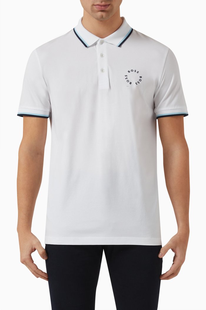 

Logo Detail Polo in Cotton, White