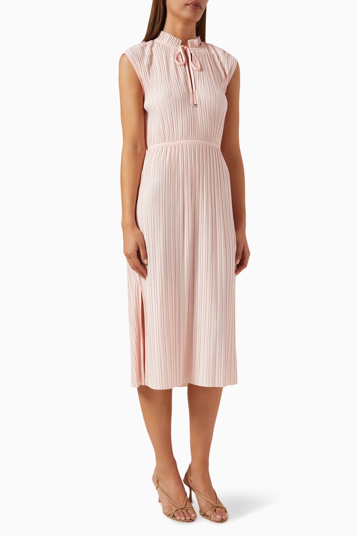 

Emals Midi Dress in Plissé-jersey, Pink