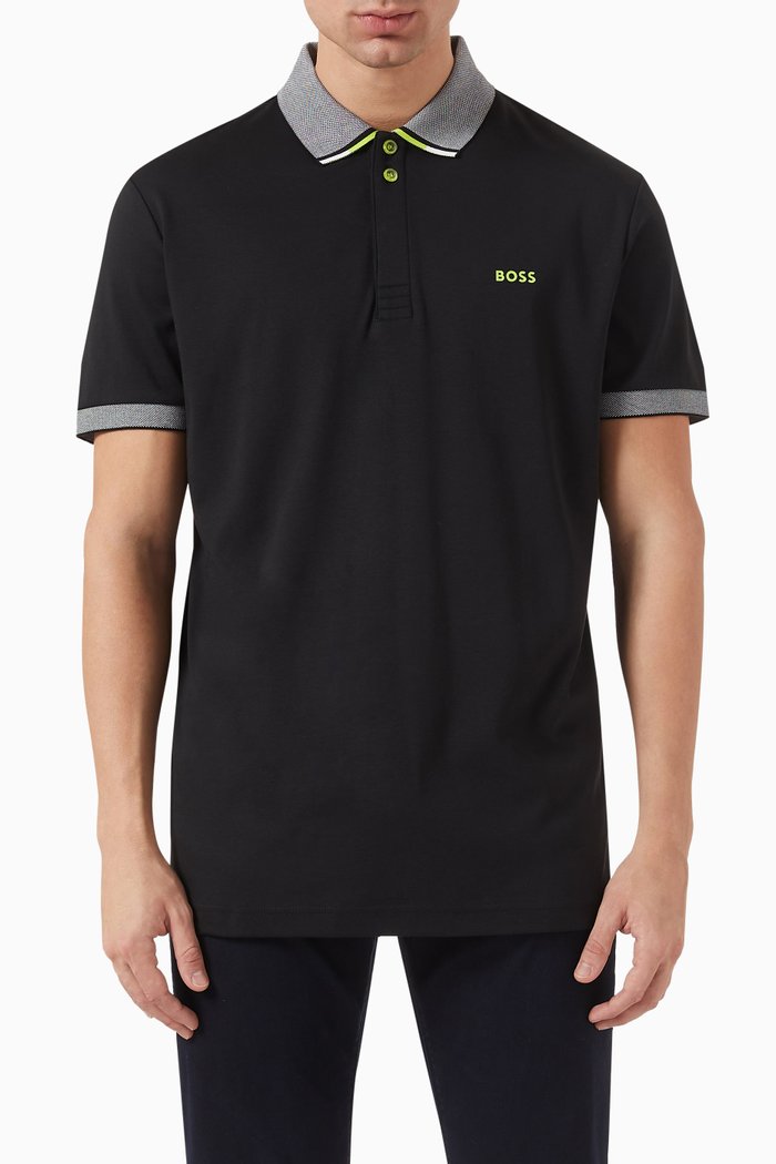 

Paddy Polo Shirt in Cotton-interlock, Black