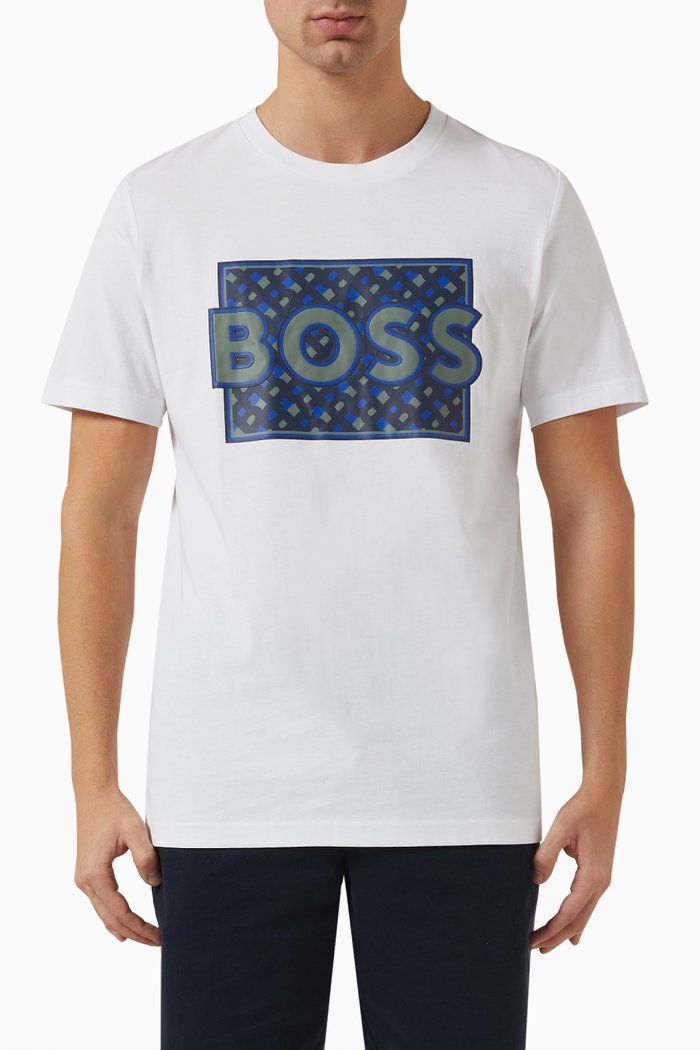 

Logo Print T-shirt in Cotton, White