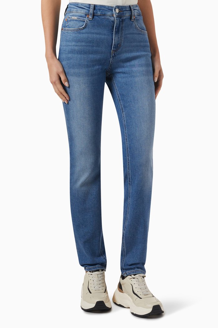 

Mid-rise Slim Jeans in Cotton, Blue
