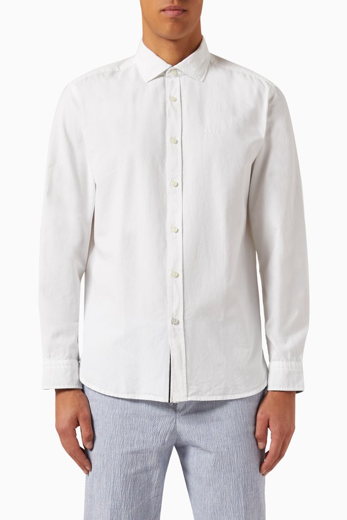 

Logo Oxford Shirt in Cotton, White