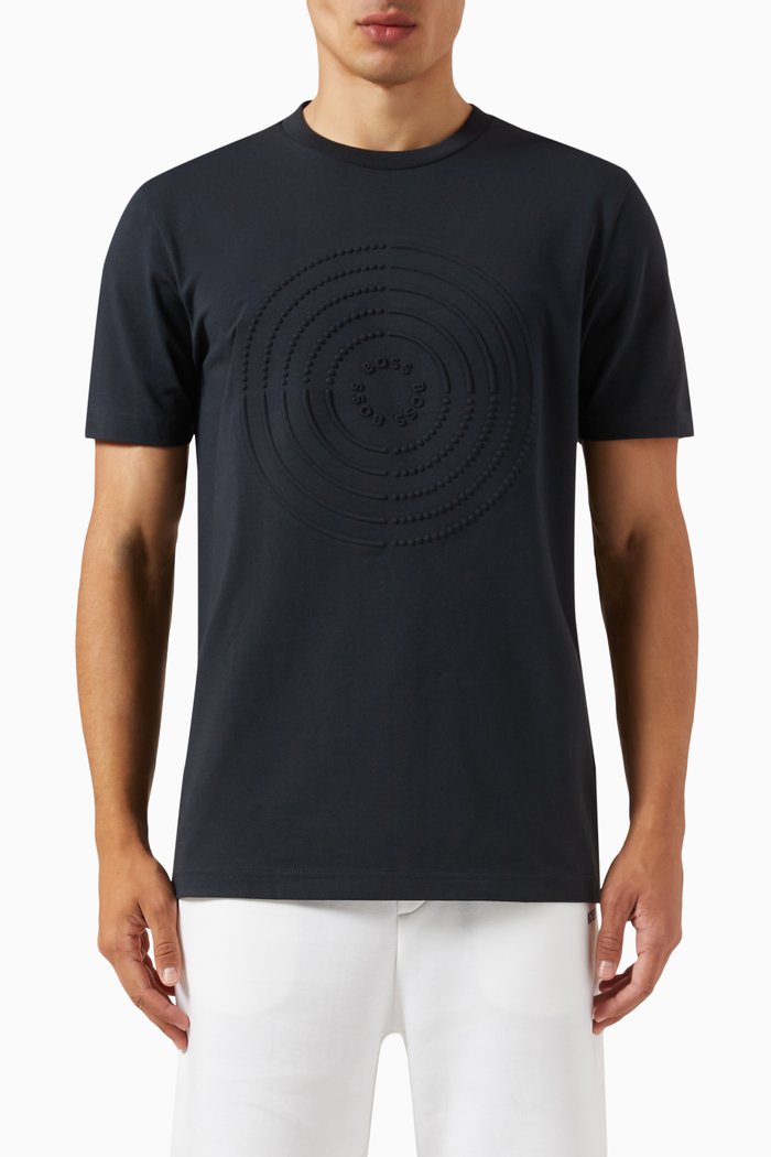 

Circle Logo T-shirt in Cotton Jersey, Blue