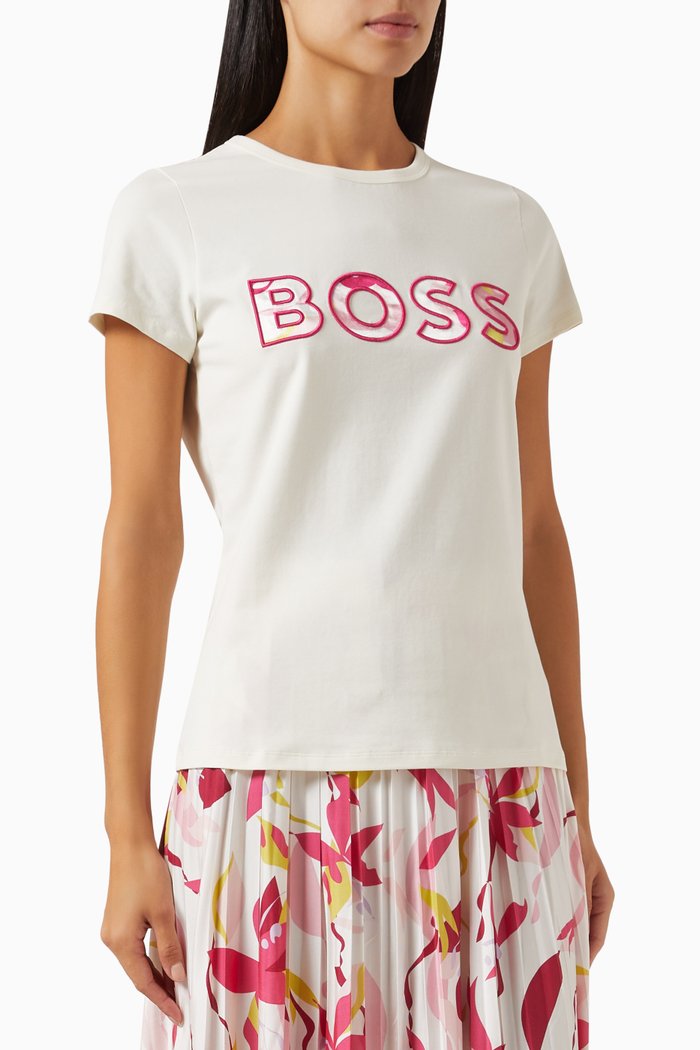 

Logo T-shirt in Cotton, Neutral