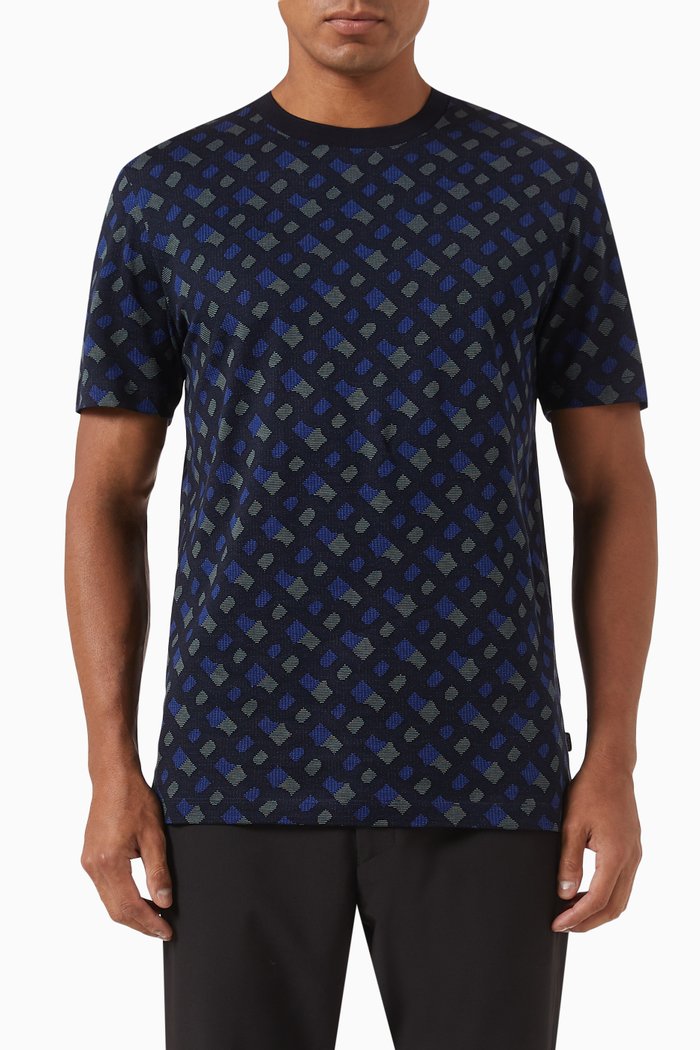 

Monogram T-shirt in Jacquard Knit, Blue