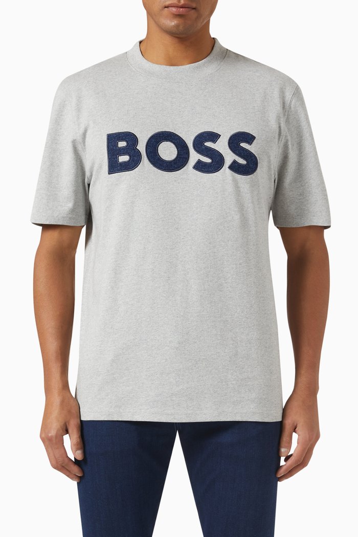 

Logo T-shirt in Cotton-jersey, Grey
