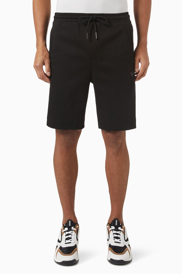 

Drawstring Shorts in French Terry, Black