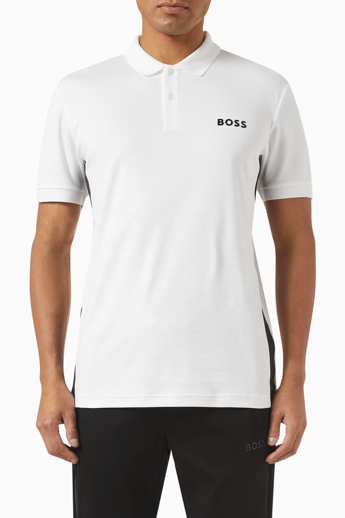 

Logo Polo Shirt in Cotton, White