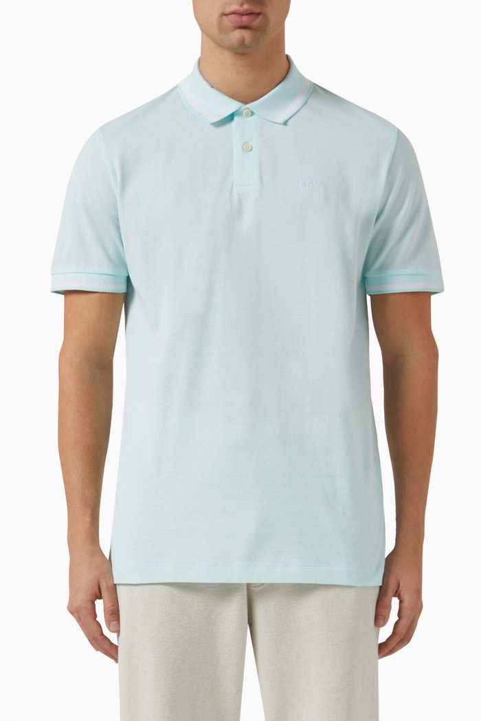 

Logo-embroidered Polo Shirt in Cotton, Green