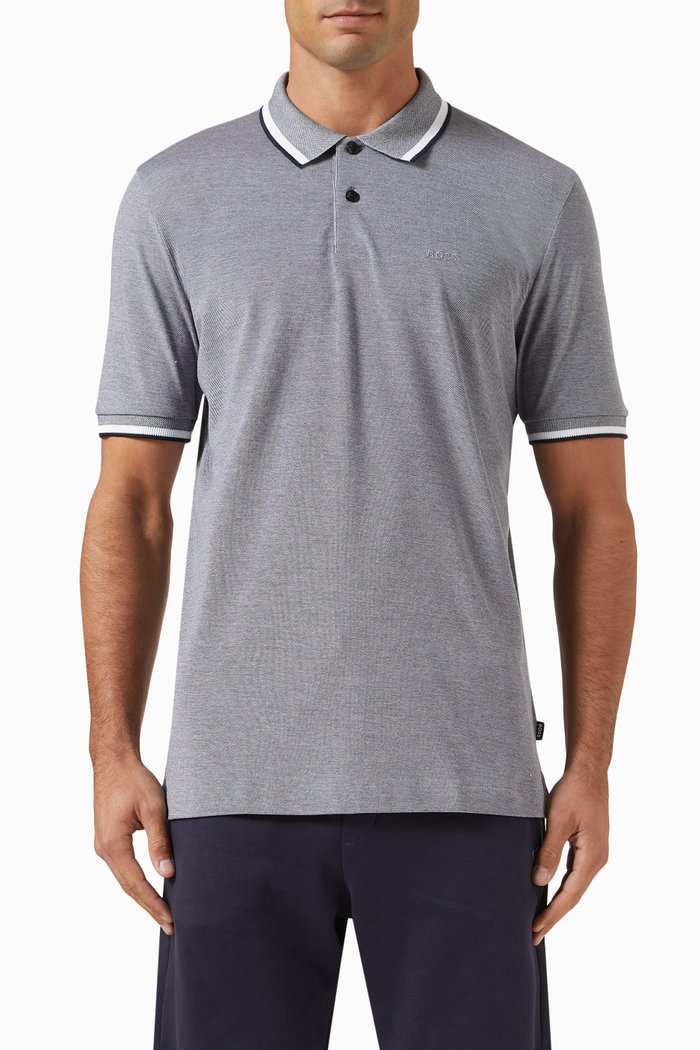 

Logo Polo Shirt in Cotton Piqué, Blue