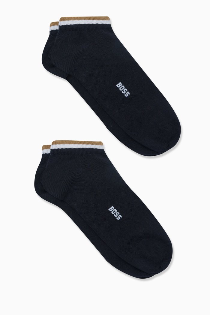 

Uni Stripe Socks in Cotton-blend, Set of 2, Blue
