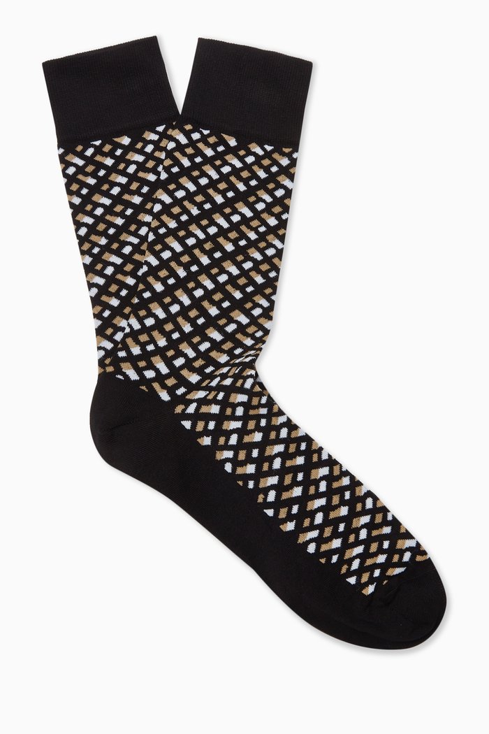 

Monogram Socks in Cotton, Black