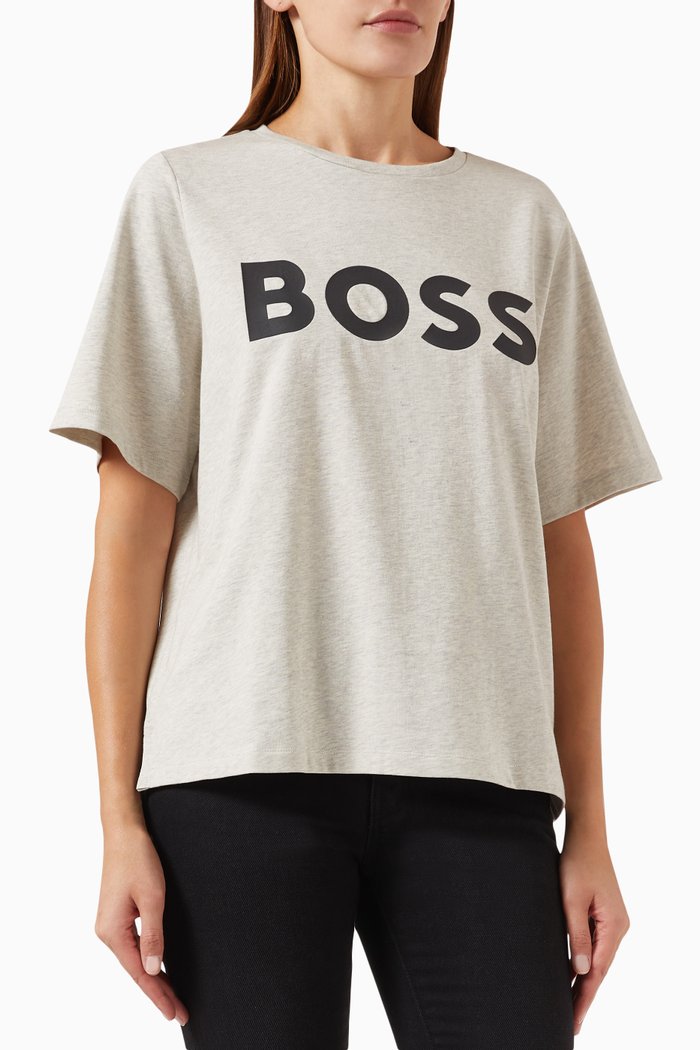 

Etey Logo-print T-shirt in Organic Cotton-jersey, Grey