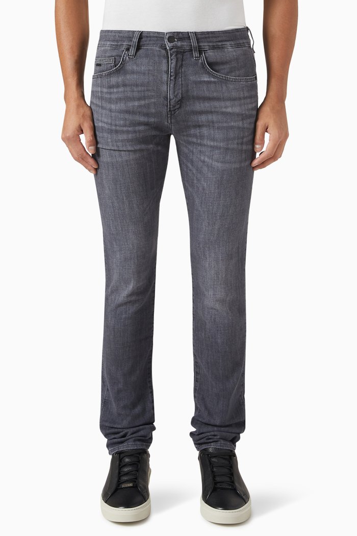 

Delaware Slim-fit Jeans in Stretch Denim, Grey
