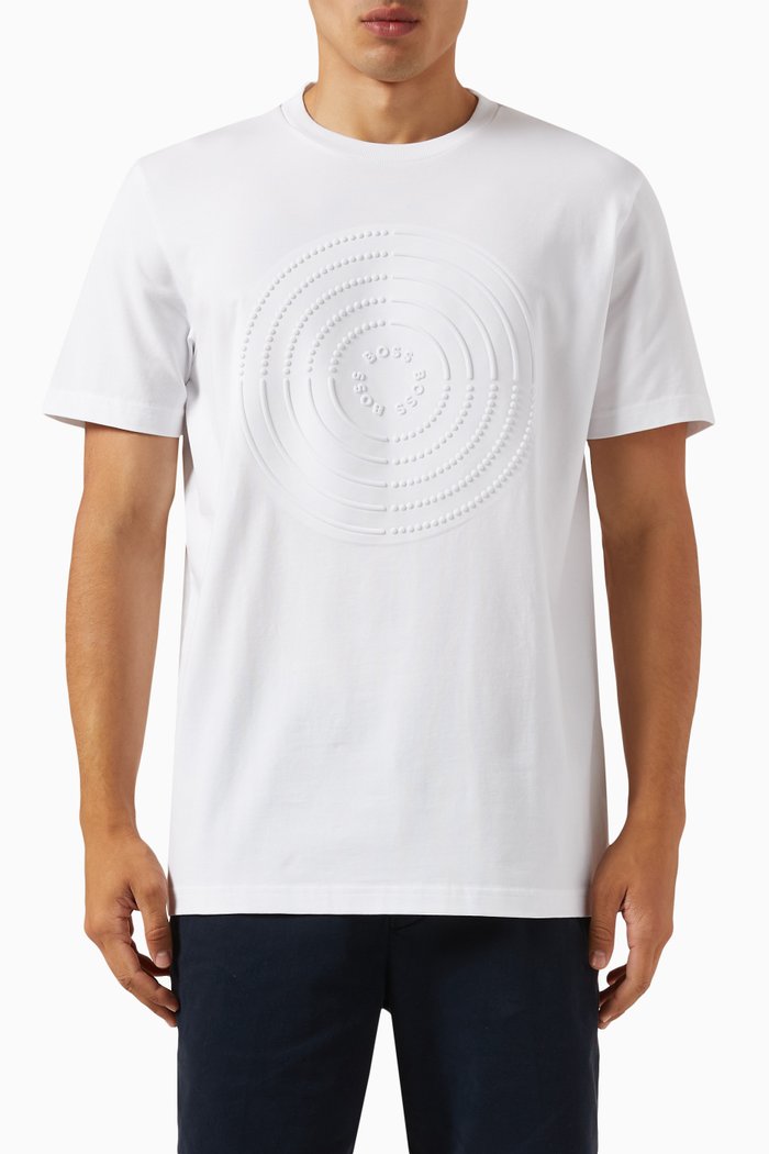 Circle Logo T-shirt in Cotton Jersey, White