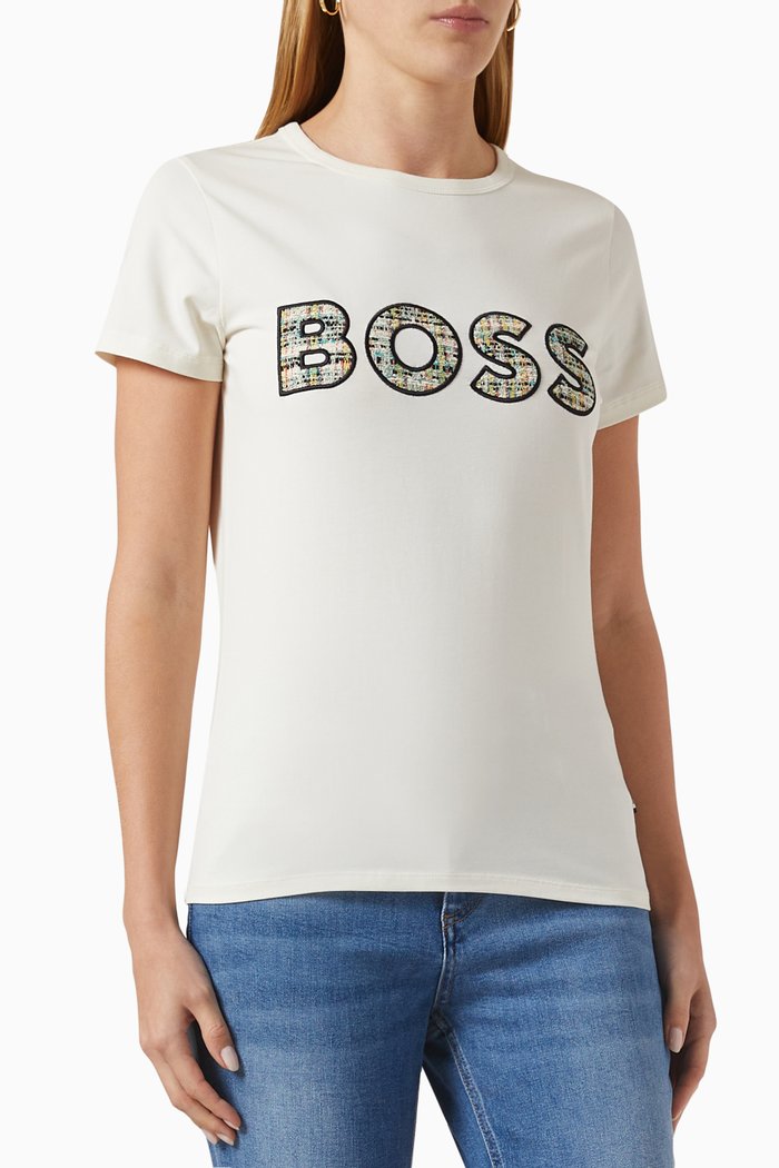 

Logo Slim-fit T-shirt in Cotton, Neutral