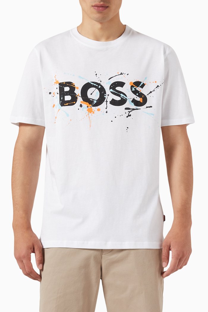 

Logo Print T-shirt in Cotton, Neutral