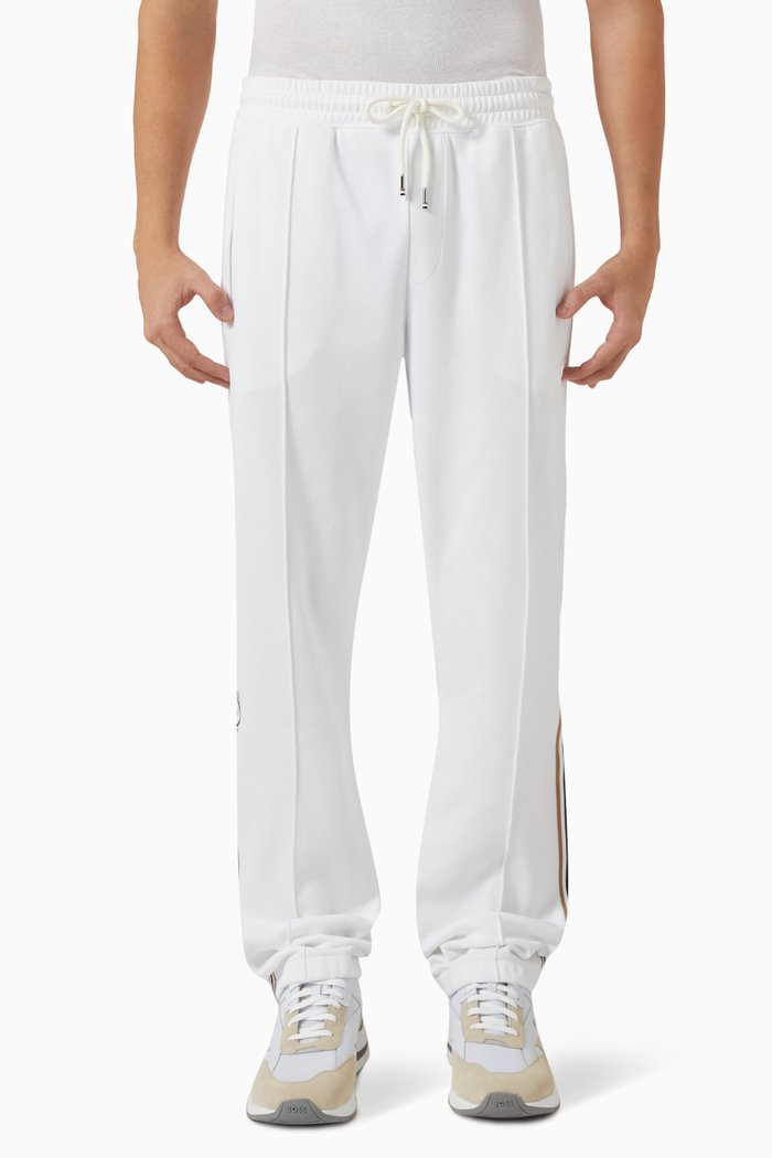 

Logo Embossed Sweatpants in Cotton Blend, White