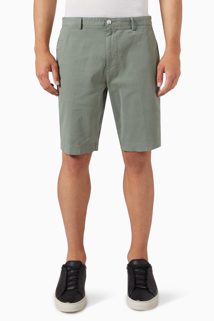 

Slim Fit Shorts in Organic Cotton, Green