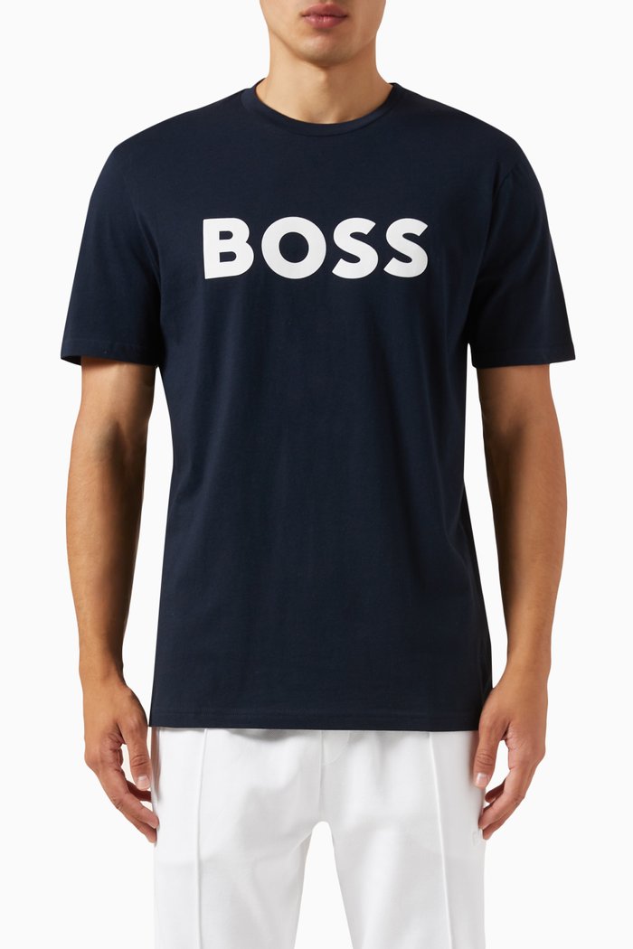 

Logo T-shirt in Cotton Jersey, Blue