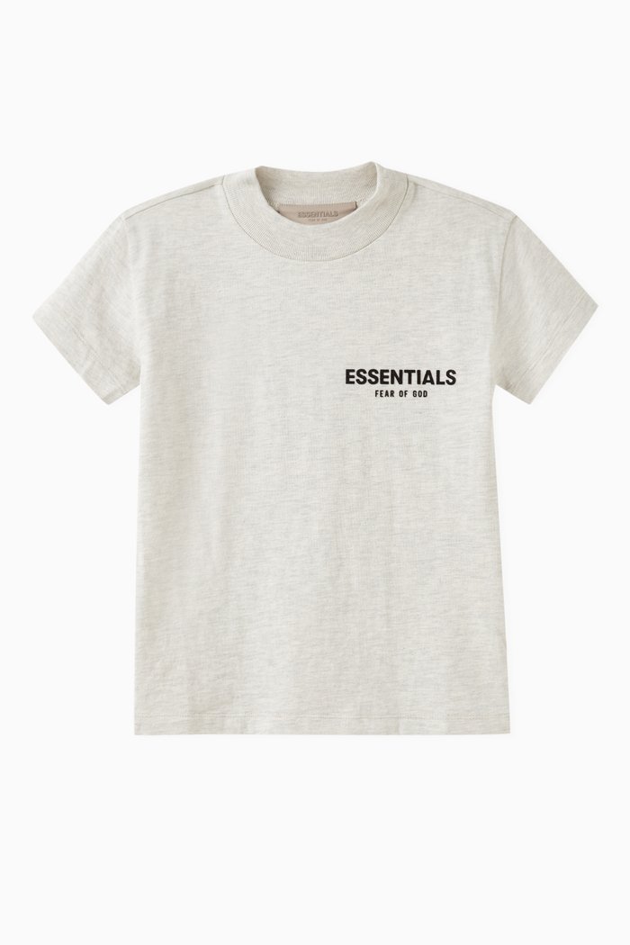 

Flocked Logo T-shirt in Cotton-jersey, Neutral