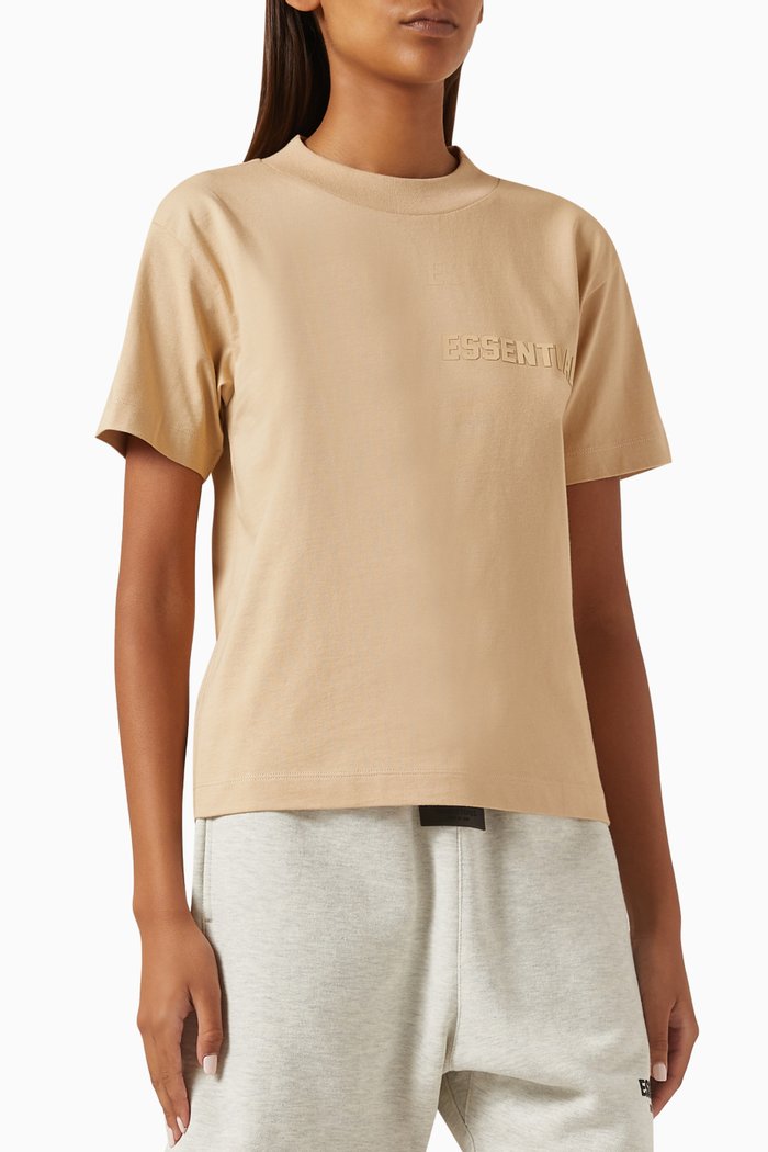 Essentials Logo T-shirt in Cotton-jersey, Neutral