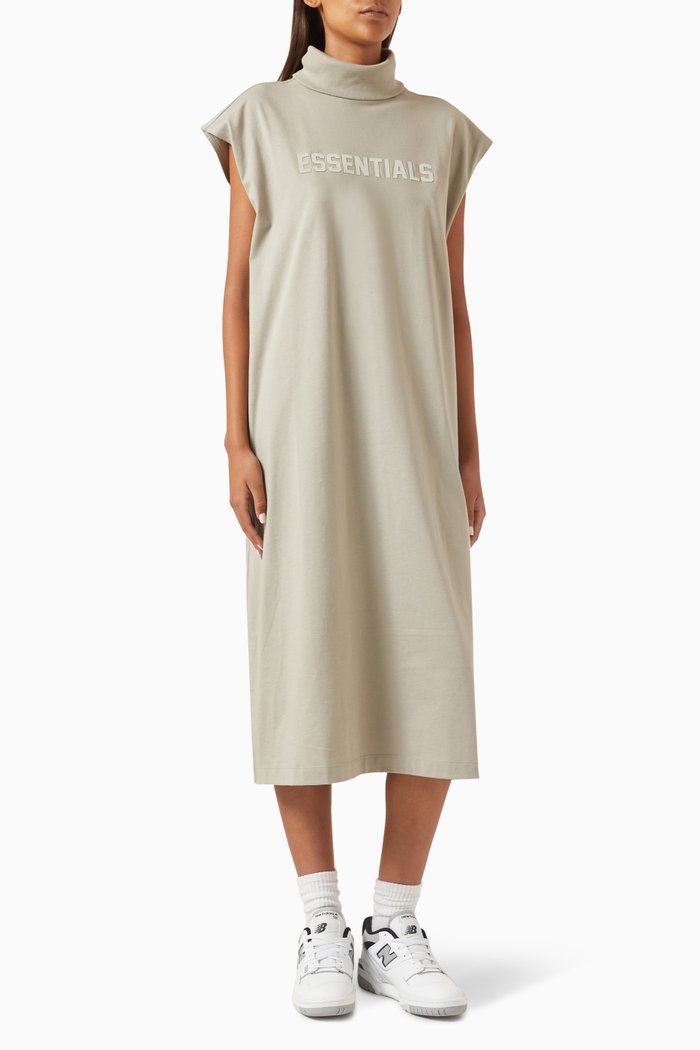 

T-shirt Midi Dress in Cotton-jersey, Grey