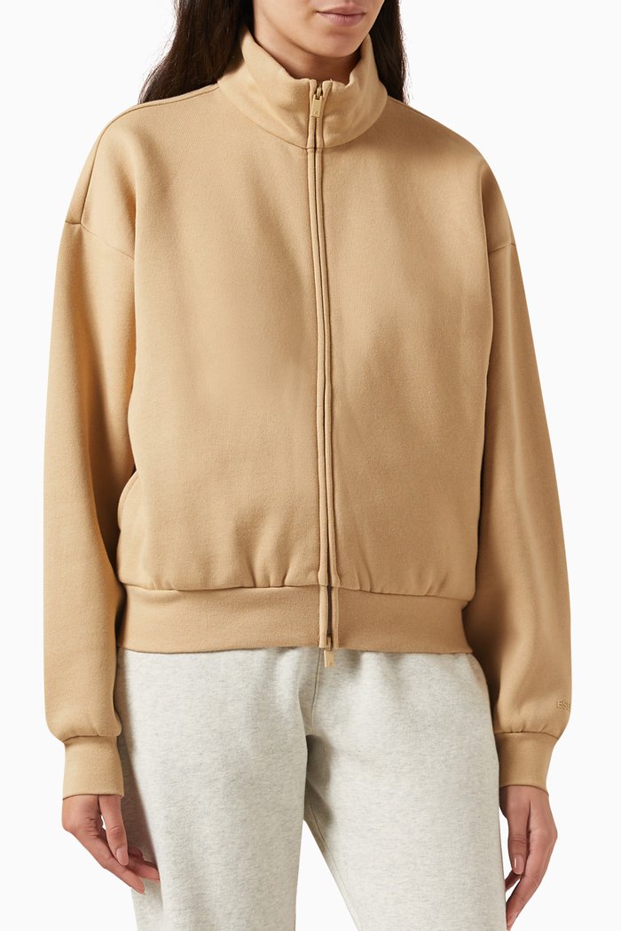 

Logo Full-zip Jacket in Fleece, Neutral