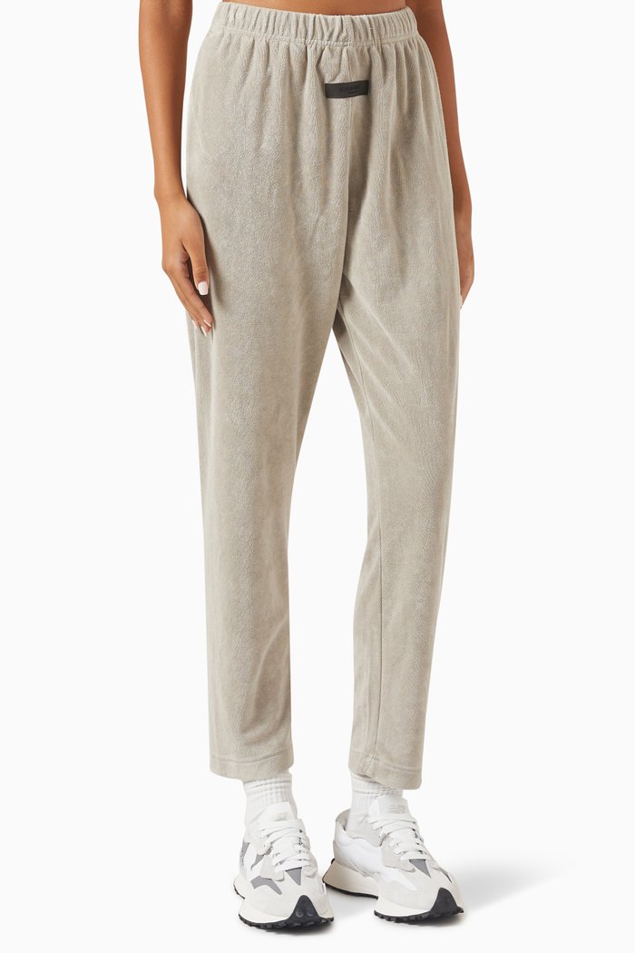 Resort Pants in Terry Cloth, Grey