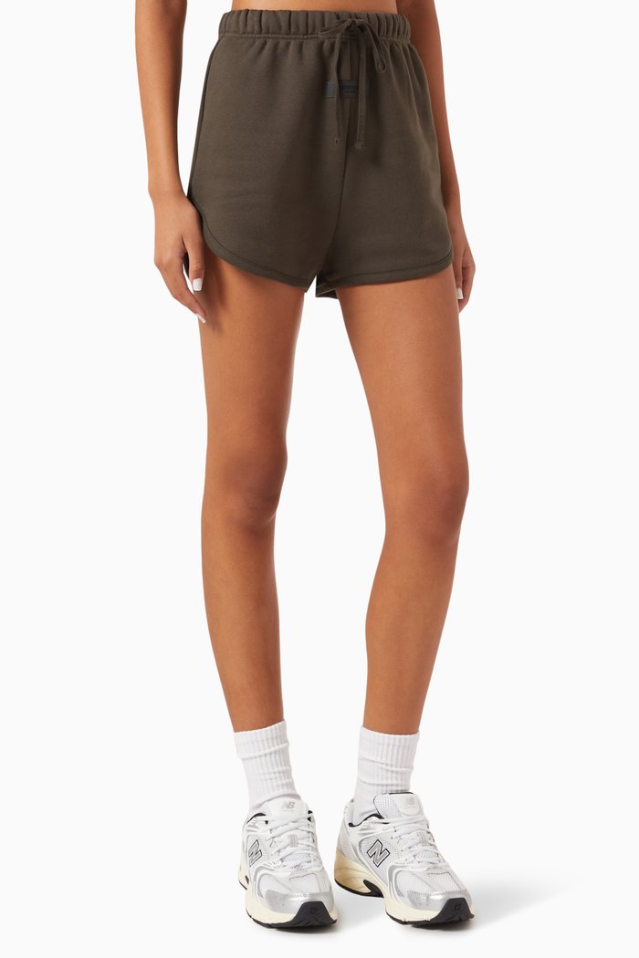 

Logo Beach Shorts in Fleece, Black