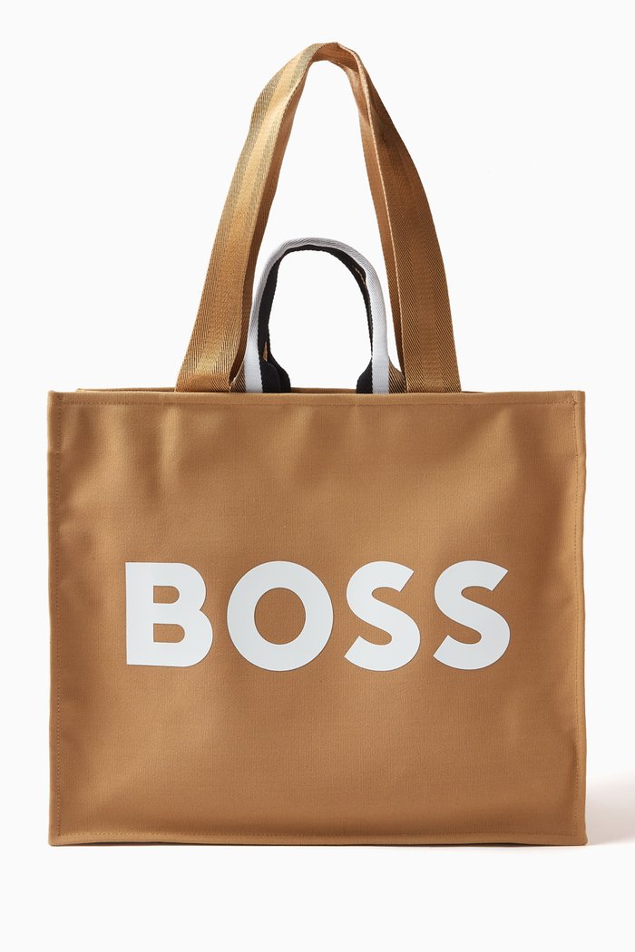 

Deva Structured Tote Bag in Canvas, Neutral