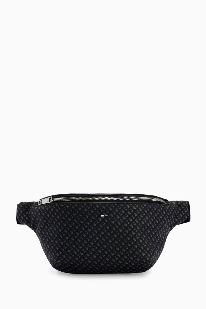 

Ray Monogram Belt Bag in Faux-leather, Black