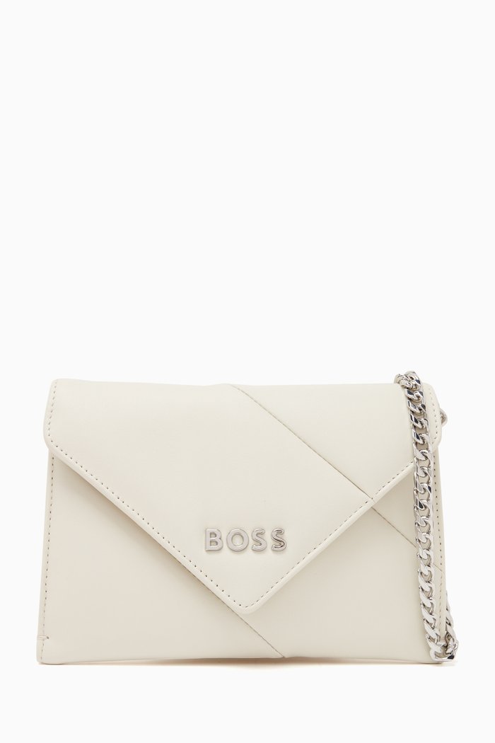 

Ayla Clutch in Leather, Neutral