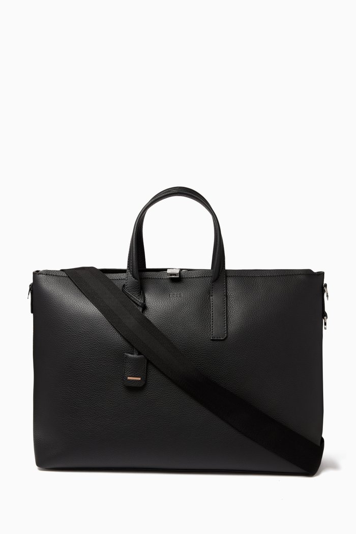 

Venezia Holdall in Leather, Black
