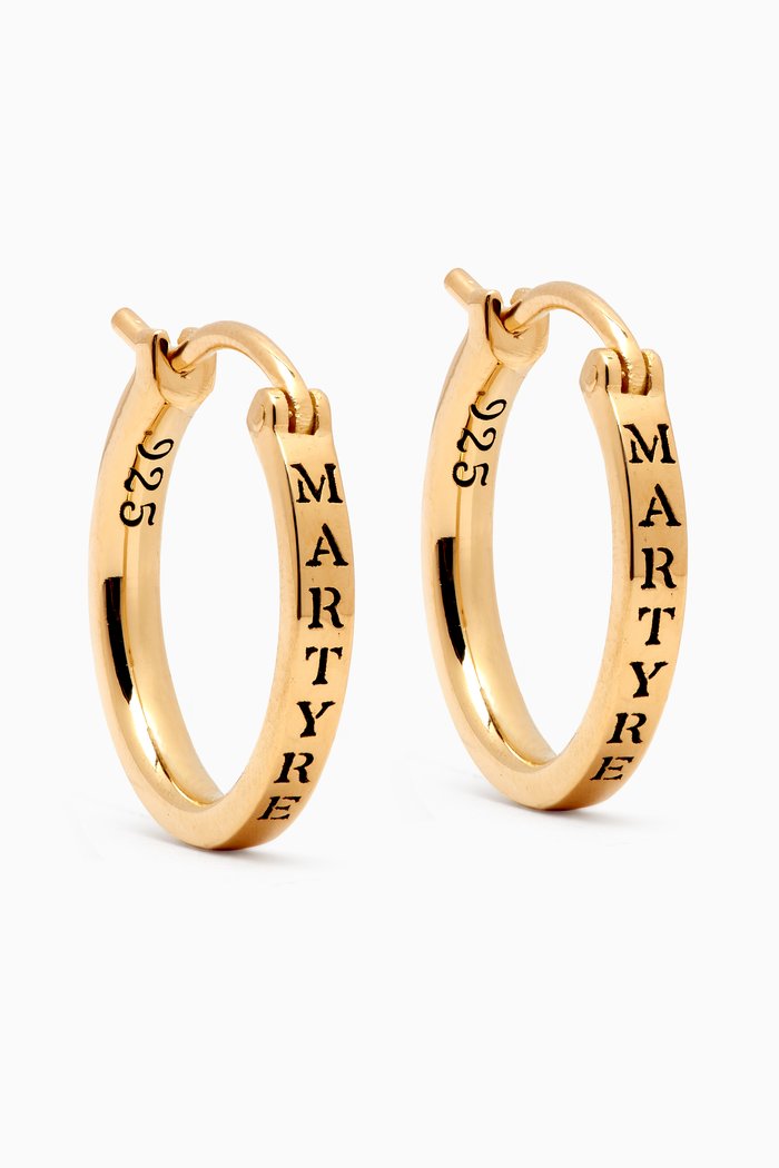 

Engraved Hoop Earrings in 14kt Gold-vermeil, Yellow