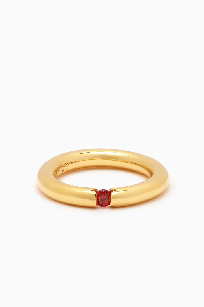 

Tension Ruby Ring in 14kt Gold-vermeil, Yellow