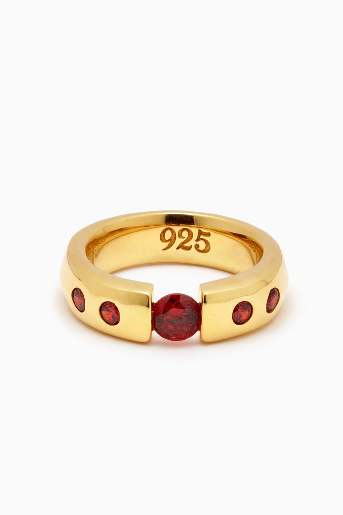 

Tension Ruby Ring in 14kt Gold-vermeil, Yellow