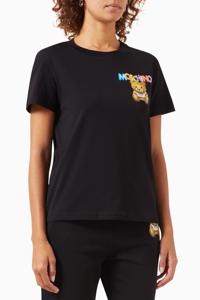 

Inflatable Teddy T-shirt in Jersey, Black